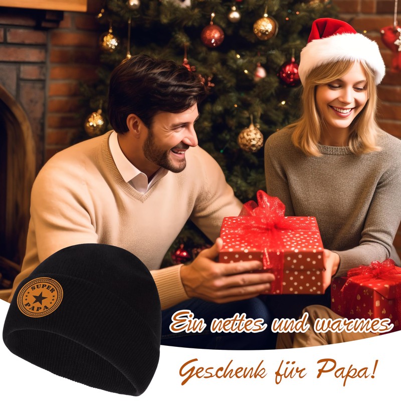 Jeasona Men's / Women's Winter Warm Knitted Hat, Black dad