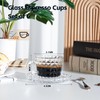 GURUDAR Glass Espresso Shot Cups with Saucers Set of 6,