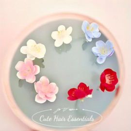 8 Pcs Small Flower Hair Clips for Women Girls Multicolors Floral Hair Accessories for Bridal Wedding Birthday Beach Parties