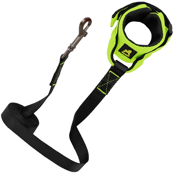 Gooby Mesh Wristband Leash - Lime, 6 Feet