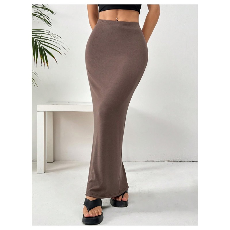 GORGLITTER Women's Low Elastic Waist Bodycon Long Skirts Skinny Sexy