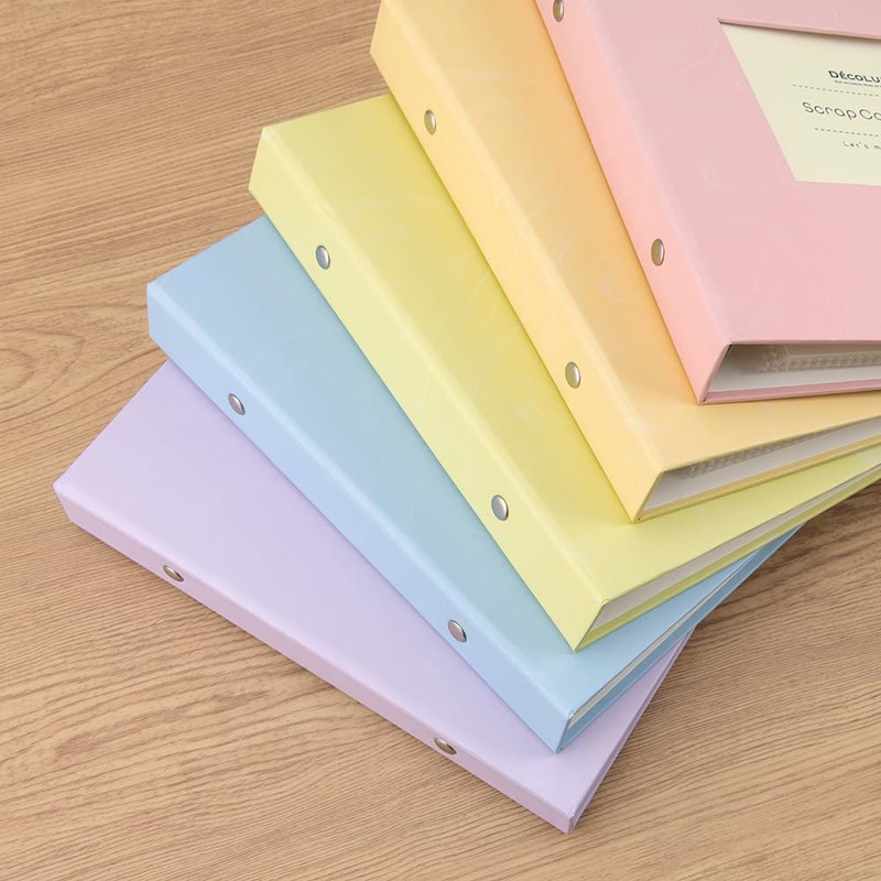 Nakabayashi A-SCY-120-B Scrap Card Album, Binder Type, 6 Holes, Savon
