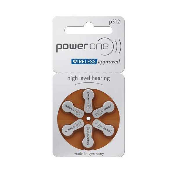 4 X Power One p312 Hearing Aid Battery No Mercury (10 Packs of 6 Each)