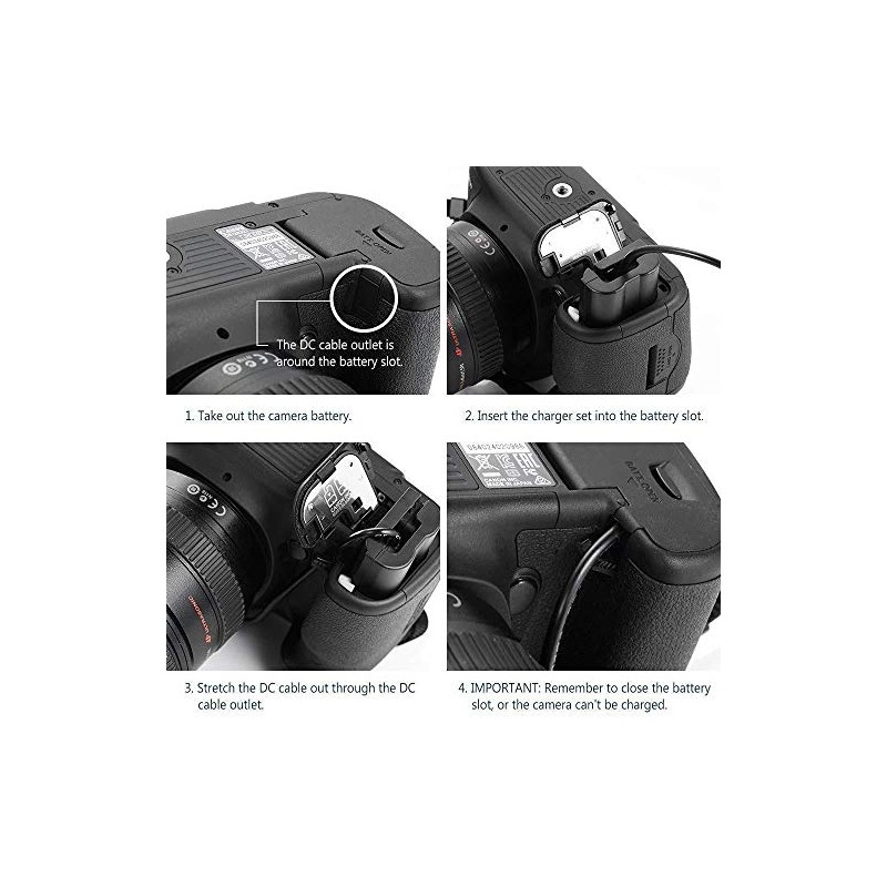 FocusFoto ACK-E6 AC Power Adapter Kit for Canon EOS R