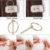 Pack of 15 Folding Cotter Pins, Folding Pins with Ring,