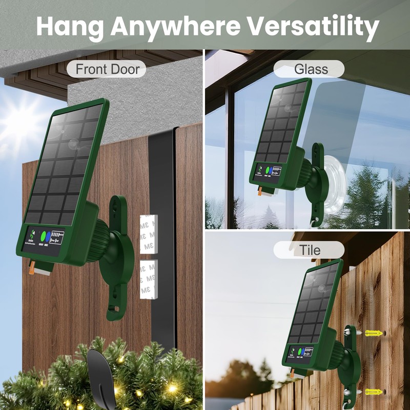 ecoCalm Solar Wreath Hangers for Front Door, Compatible with Lighted