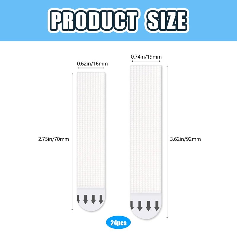 WeddHuis 24 Pairs (48 Strips) Picture Mounting Strips, Picture Mounting