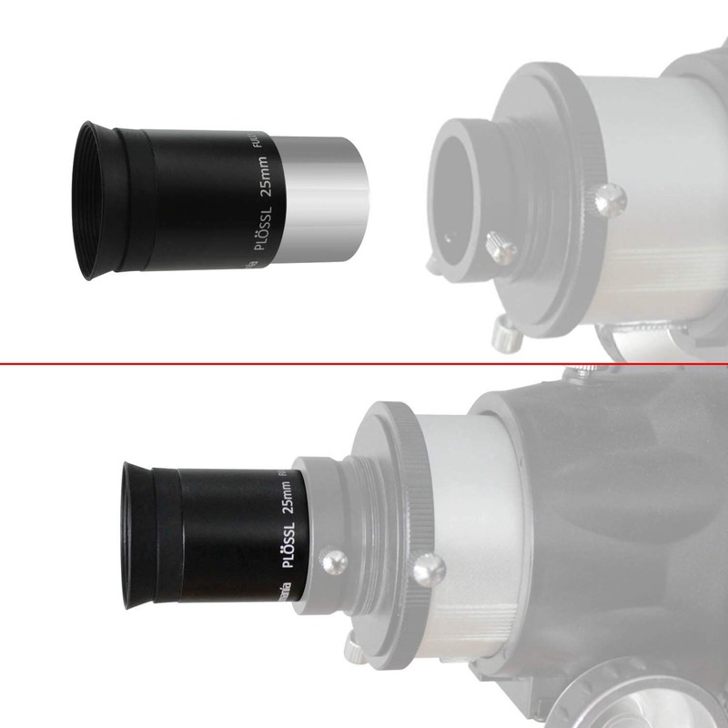 Astromania 1.25" 25mm Plossl Telescope Eyepiece - 4-Element Plossl Design