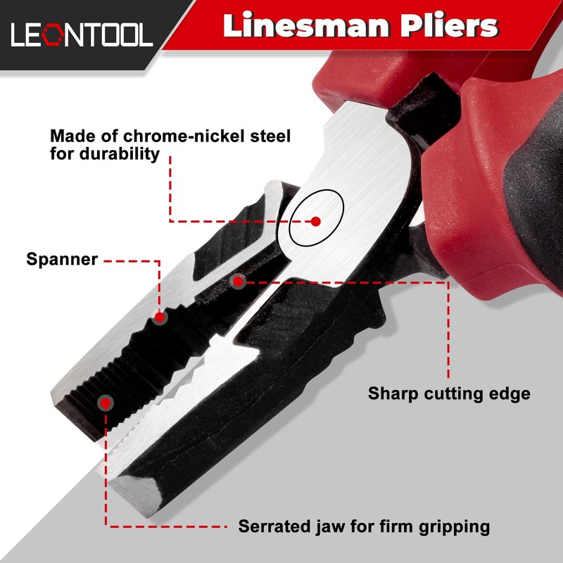 LEONTOOL Strong Pliers, Eccentric Power Pliers, Multi-functional Pliers, 6.3 inches