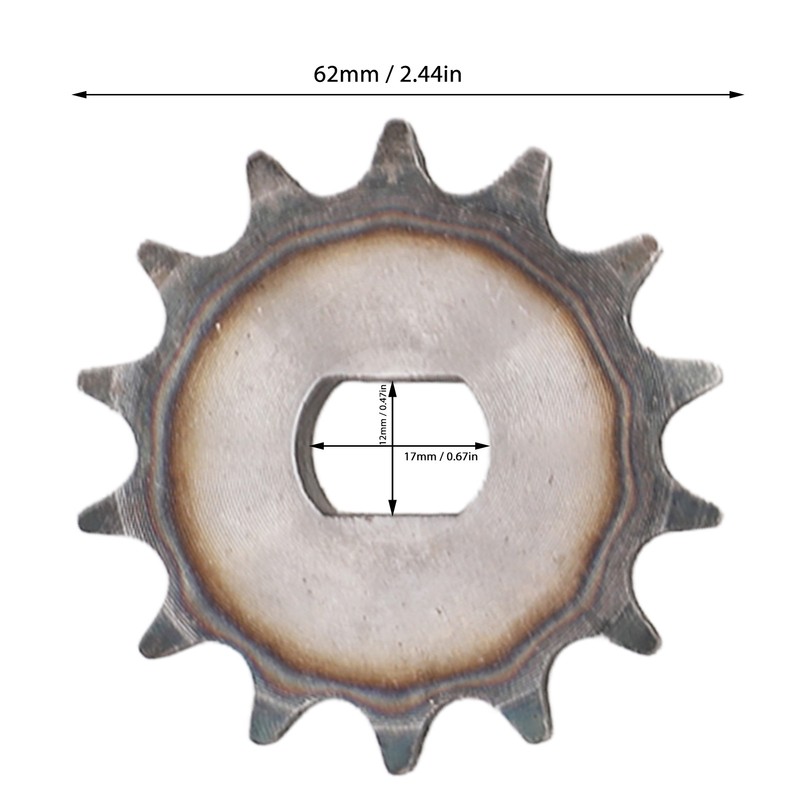 4Pcs 428 14T Chain Sprocket 12x17mm H Hole Steel Electric