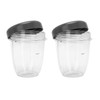 18oz Cup with Flat Lid Replacement Parts- 2Pcs for Nutribullet
