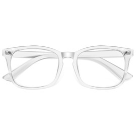 Okany Blue Light Glasses for Kids Blue Light Blocking Glasses for Girls Boys Anti Glare Computer Gaming Glasses Eyestrain Protection Glasses for Age 3-10 (White)