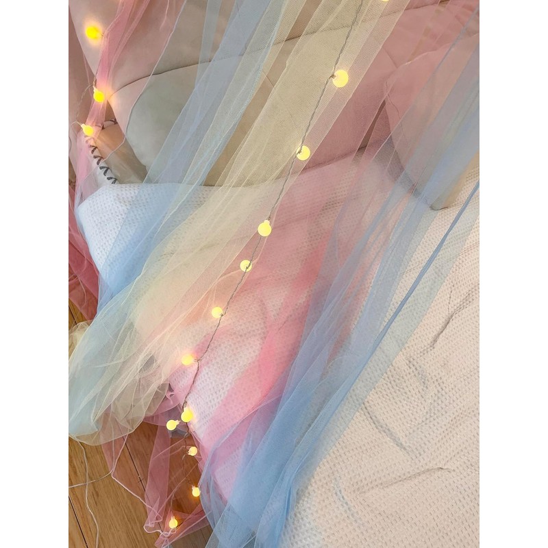 Rainbow Mosquito Net for Double Bed 4 Corner Post Elegant