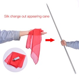 SUMAG Magic Pocket Staff Metal Appearing Cane with Video Tutorial Link Magic Wands for Professional Magicians Stage Close-up Magic Tricks Pocket Staff Magic Staff Accessories Props Illusion