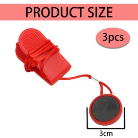 3 Pcs Treadmill Safety Key With Clip - Emergency Stop Magnetic Key For Home & Gym Treadmills - Universal Fit For Most Treadmill Brands - Durable & Easy To Use Safety Feature (Red)