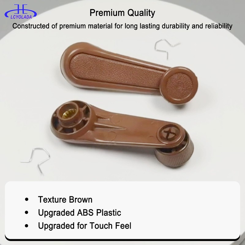 Lcyolada Window Crank Handle,Textured Brown,Compatible with 1973-2017 Toyota Tundra Yaris