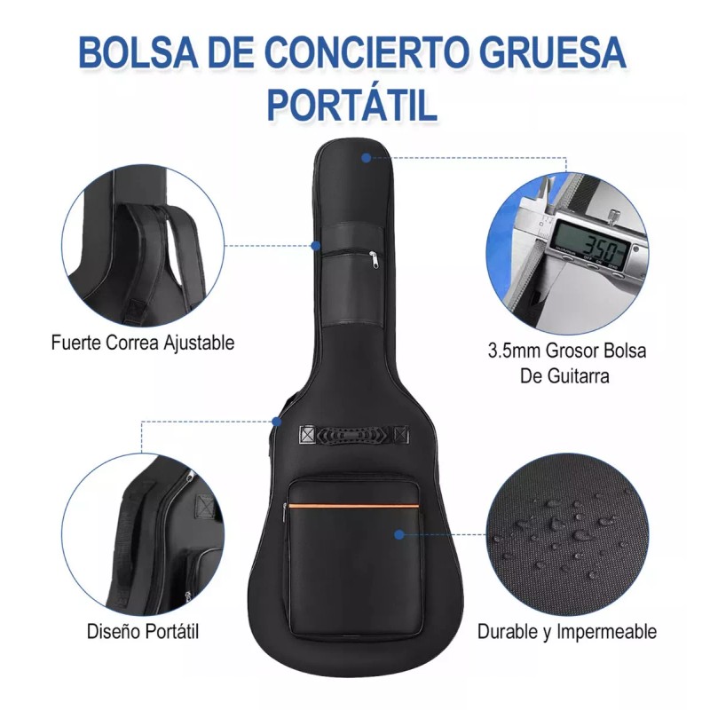 Deecsevn Guitarra criolla clásica Deecsevn 6 38in para diestros Color