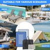 4'x6' Reversible Waterproof Outdoor Rug Blue Geometric Patio Mat