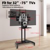 FAHKNS Rolling TV Stand with Adjustable Shelf - Portable Mobile