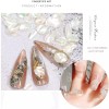 SARATA 12 Rejillas De Uñas De Arte De Piedras Decorativas