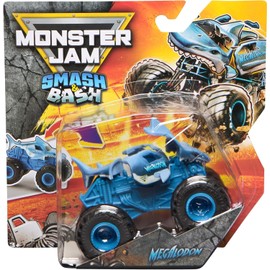 Monster Jam Megalodon Smash & Bash Die-Cast Monster Truck – Real Action Crash Reset Vehicle, 1:64 Scale, Series 01