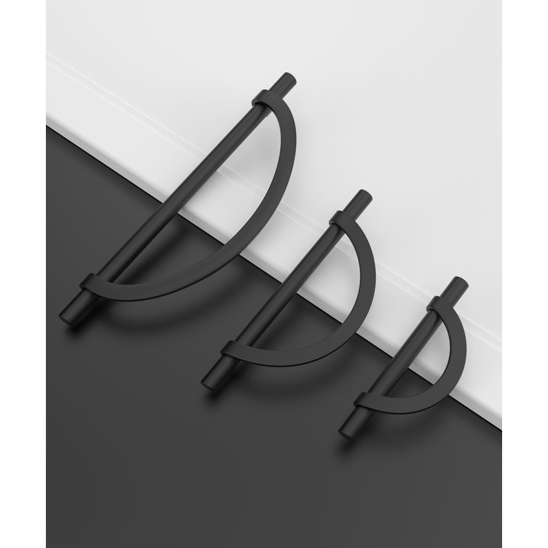 Coinkoly 10 Pack Black and Nickel Cabinet Pulls 5 Inch