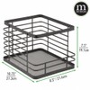 mDesign Stacking Wire Baskets Food Organizer Storage Metal Basket with
