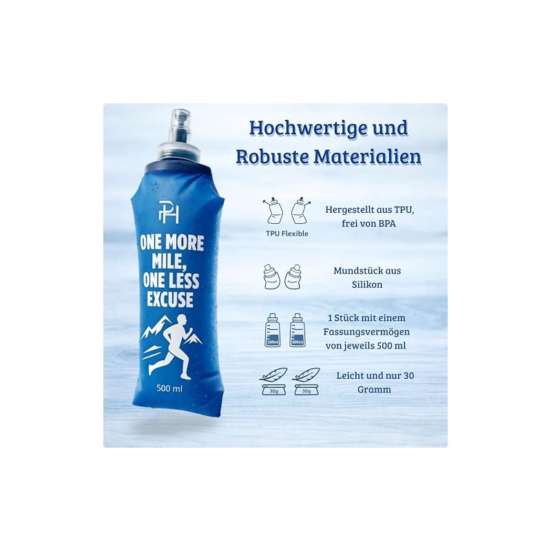 Ph Pro Heat Foldable Water Bottle for Running - 1