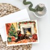 Caroline's Treasures DAC2695GCA7P Labrador Retriever Cozy Christmas Greeting Cards Pack