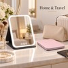 LED Dimmable Makeup Mirror with 3 Color Light Modes, Adjustable