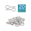 M3 x 1-1/2" Screw Eyes (20pcs) Small Eyelet Screws Lag