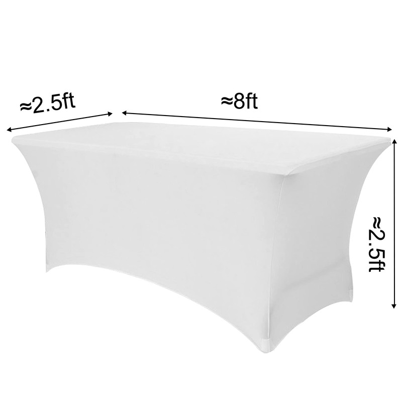 Time to Sparkle 8ft Stretch Spandex Table Cover for Standard