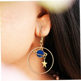 Baluue 7 Pair Retro Moon and Star Drop Earrings Set for Women Lightweight Pendant Ear Accessories for Festivals and Everyday Wear