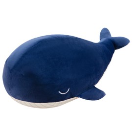 WANHIJO Gentle Whale Plush Toy Ultra Soft Cotton Sea Mammal Doll Cozy Companion for All Ages Children Best Birthday Gift Pillow (Blue 26inch)