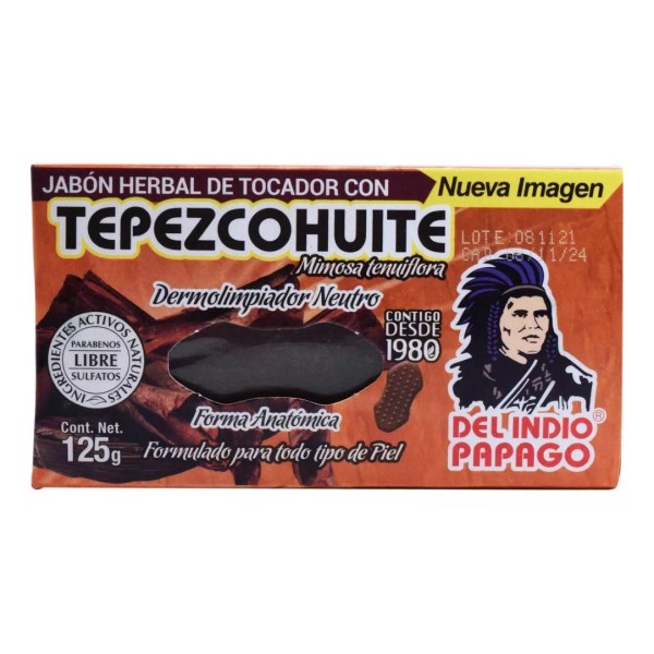 Indio pagao Jabón Neutro Tepezcohuite 125 G