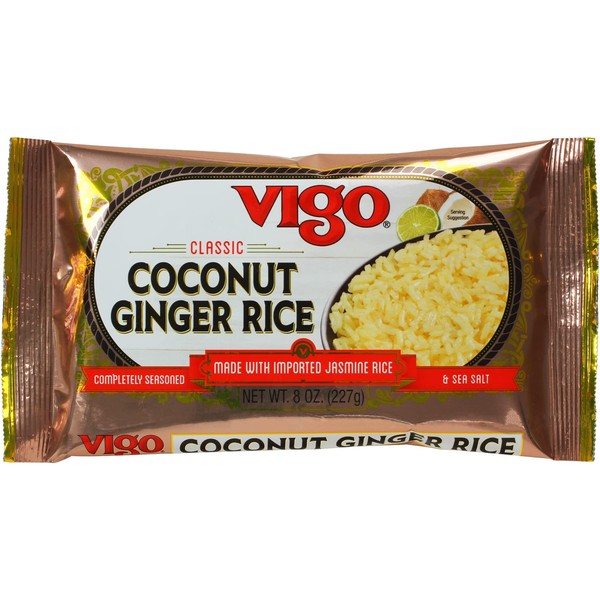 Vigo Authentic Coconut Ginger Rice, Imported Jasmine (Coconut Ginger, 8 Ounce (Pack of 1))