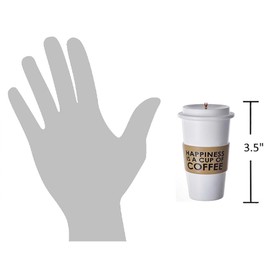 The Bridge Collection 'Happiness is a Cup of Coffee' Ornament - Coffee Cup Christmas Ornament - To Go Coffee Ornament