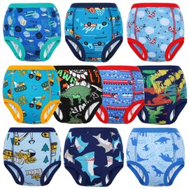 MooMoo Baby Potty Training Underwear 10 Packs Absorbent Toddler Training Pants for Boys and Girls Cotton 4T
