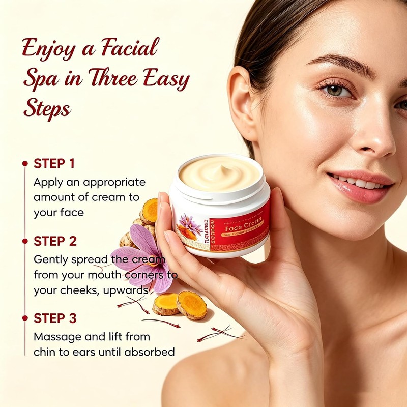 Turmeric Saffron Facial Moisturizer for Women, for All Skin Types