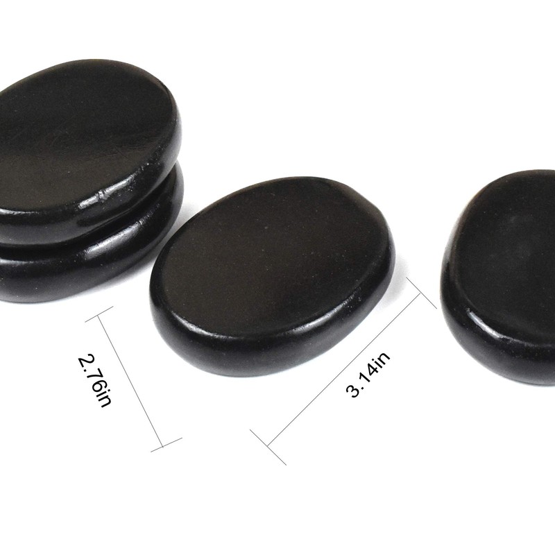 Windfulogo 4pcs Hot Massage Stone Set Natural Lava Basalt Spa