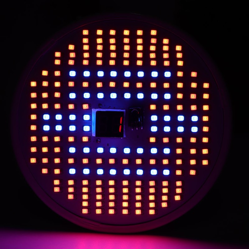 12W E27 LED Timing Plant Growth Light Bulb Indoor Greenhouse