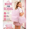 CAMTOP Girls Backpack with Lunch Box Set, Cute Bow School
