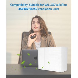 Facecool Replacement Filter for Vallox ValloPlus 350 MV/ 350SE/ 350SC and Ventilation Units, Consists of 3 Filters: Filter Pack 24, F7 Panel Filter, G4 Filter Mat