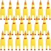 Zddaoole 20 Pcs Rubber Chicken,Screaming Chicken,Squeeze Chicken,Yellow Rubber Squawking Dog