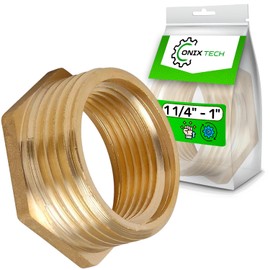 Reducer with male thread and internal thread 1 1/4 inch - 1 inch made of brass ONIX TECH