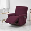 Qubjus Stretch Recliner Cover 4-Pieces, 1 Seat Recliner Chair Covers,