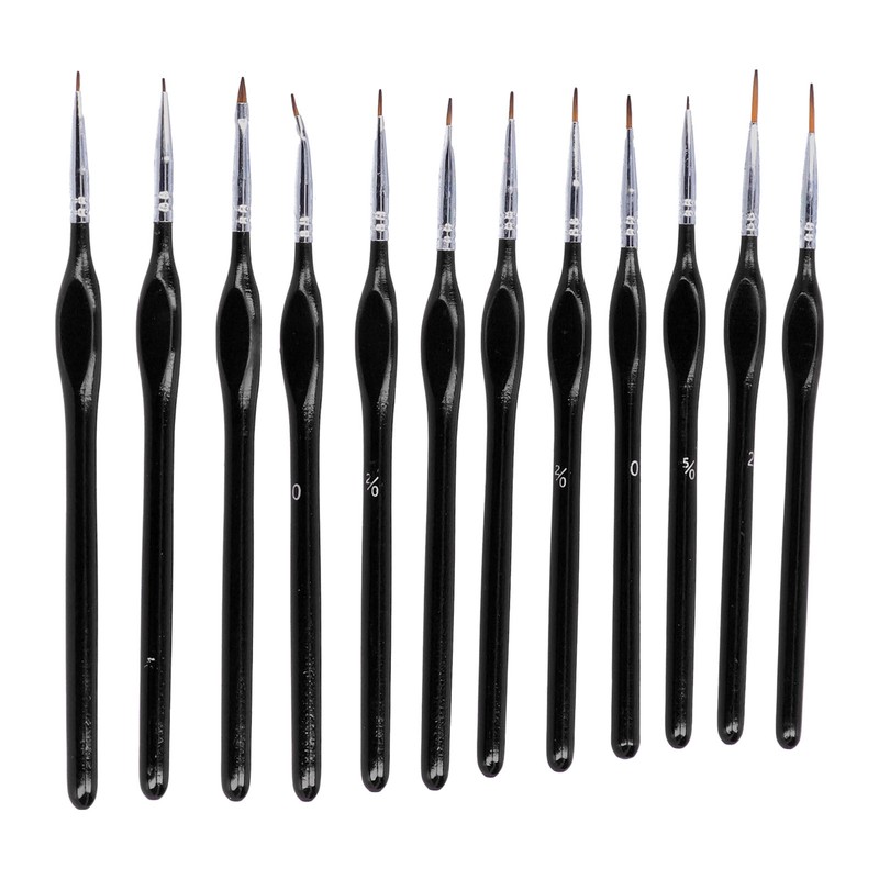 12Pcs Paint Brush Set for Face MakeUp Nail Scale Model