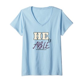 Womens Bible verse- He is able Ephesians 3:20 Christian gift idea V-Neck T-Shirt