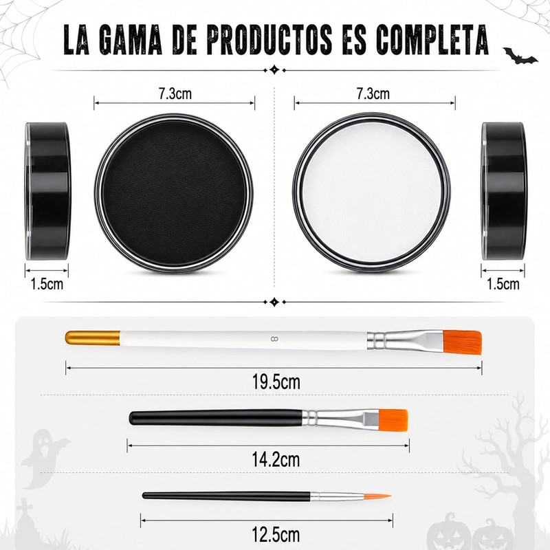 2PCS Pintura Cara, Pintura Corporal de Cara, Pintacaritas Base Agua