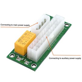 BAY Direct 2-Pack Add2PSU Multiple Power Supply Adapter (ATX 24Pin to Molex 4Pin) and Daisy Chain Connector-Ethereum Mining ETH Rig Dual Power Supply Connector